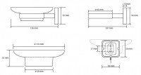 BEMETA TASI mýdlenka skleněná 110x52x129 mm, chrom   154108022