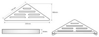 BEMETA CYTRO mýdlenka do sprchy rohová 204x26x108 mm, nerez/lesk   102308051