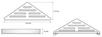BEMETA CYTRO mýdlenka do sprchy rohová 262x35x142 mm, nerez/lesk   102308261
