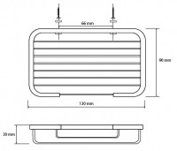 BEMETA CYTRO mýdlenka do sprchy obdelníková 130x30x90 mm, chrom   146208302