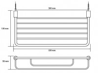 BEMETA CYTRO polička do sprchy obdelníková 210x60x135 mm, chrom   146208122