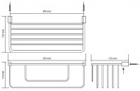 BEMETA CYTRO polička do sprchy obdelníková vysoká 320x110x135 mm, chrom   146208142