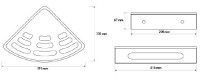 BEMETA CYTRO polička do sprchy rohová 315x67x235 mm, pochromovaný plast   102308216