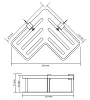 BEMETA CYTRO polička do sprchy rohová 285x75x210 mm, chrom   146208092