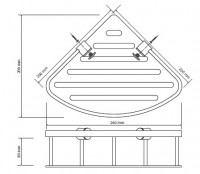 BEMETA CYTRO polička do sprchy rohová 260x80x200 mm, chrom   146208072
