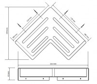 BEMETA CYTRO polička do sprchy rohová 335x65x250 mm, nerez/lesk   146208212