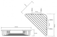 BEMETA CYTRO polička do sprchy rohová 250x60x155 mm, chrom   146208332