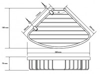 BEMETA CYTRO polička do sprchy rohová 260x70x185 mm, chrom   146208352