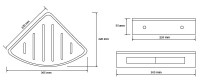BEMETA CYTRO polička do sprchy rohová 305x55x220 mm, pochromovaný plast   146208016