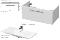INTEDOOR BOX koupelnová skříňka s umyvadlem ARTE 100 cm, 1 zásuvka   Box Arte 100 1Z