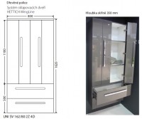 INTEDOOR UNI koupelnová skříňka vysoká závěsná hl. 35 cm 2 zásuvky 4 dvířka UNI SV 162/80 2Z 4D