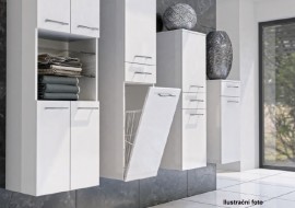 INTEDOOR UNI koupelnová skříňka nízká závěsná pravá hl. 35 cm 1 dvířka UNI SN 82/35 1D P