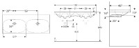 GEBERIT Acanto dvojumyvadlo 120x48,2 cm bez otvoru, KeraTect   500.628.01.8