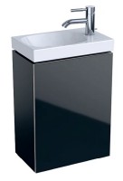 GEBERIT Acanto skříňka pod umyvadlo 39,5x53,5x24,5 cm dvířka, černá   500.607.16.1