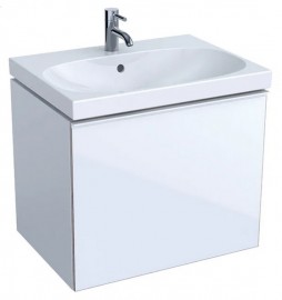 GEBERIT Acanto skříňka pod umyvadlo 74x53,5x47,5 cm zásuvka, bílá   500.611.01.2