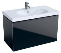 GEBERIT Acanto skříňka pod umyvadlo 89x53,5x47,5 cm zásuvka, černá   500.612.16.1