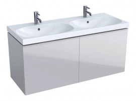 GEBERIT Acanto skříňka pod dvojumyvadlo 119x53,5x47,5 cm 2 zásuvky, pískově šedá   500.613.JL.2