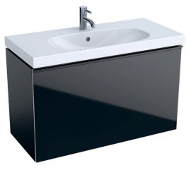 GEBERIT Acanto skříňka pod umyvadlo 89x53,5x41,6 cm zásuvka, černá   500.616.16.1
