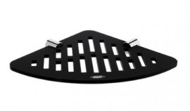 NIMCO NAVA police rohová 210x210 mm, materiál plexisklo, povrchová úprava chrom/černý mat   NA X212
