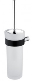 NIMCO NAVA WC kartáč, nádobka vysoká sklo matované, rukojeť kartáče chrom   NA 28094W