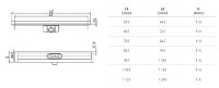 ACO odtokový žlab ShowerDrain C 1085 LV, nízký sifon, stěnová příruba   9010.88.33
