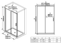 RAVAK Blix Slim sprchové dveře BLSDP2 120 rám lesklý alu, výplň sklo Transparent   X0PMG0C00Z1