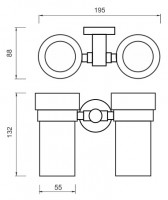Dvojitý držák pohárků NIMCO UNIX pohárek - keramika UN13058DKN-26