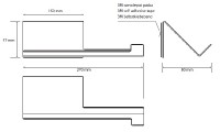 BEMETA NIVA držák toaletního papíru s poličkou 270x58x83 mm, nerez mat, na nalepení   101104015