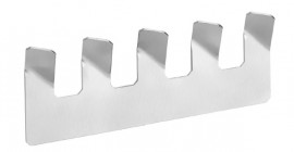 BEMETA NIVA věšáček multi 5-ti místný 180x70x22 mm, nerez mat, na nalepení   101106045