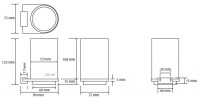 BEMETA GALLA držák kartáčků 75x123x99 mm, mosaz, černý mat   108110010