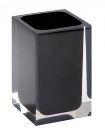 BEMETA VISTA držák kartáčků na postavení, 72x110x72 mm, polyresin černý   120111026-100