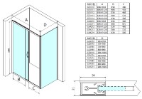 GELCO SIGMA SIMPLY sprchové dveře 1100 posuvné, rám leštěný hliník, sklo brick   GS4211