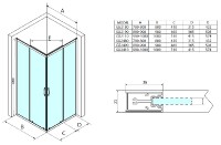 GELCO SIGMA SIMPLY sprchové dveře 800 posuvné, rám leštěný hliník, sklo brick   GS2480