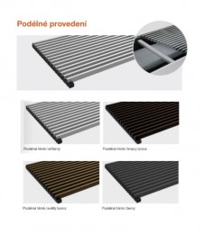 KORADO Mřížka podlahového konvektoru KORAFLEX 110/20 podélná, hliník tmavý bronz   PM-11020-L1200Y