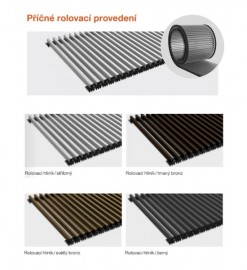 KORADO Mřížka podlahového konvektoru KORAFLEX 100/26 příčná, hliník tmavý bronz   PM-10026-R1200Y