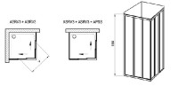 Ravak Supernova ASRV3-75 rohový sprchový kout rám bílý výplň Pearl 15V301R211