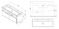 RAVAK Natural skříňka pod umyvadlo SD 1200 bílá      X000001053