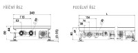 MINIB KPSD T80 podlahový konvektor s ventilátorem  80/243/2500   KPSDP2432508021A