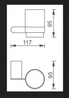 NOVASERVIS TITANIA NATY ČERNÁ ŘADA držák kartáčků a pasty, sklo, černá 66606,5