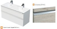 INTEDOOR BRAVE koupelnová skříňka s dvojumyvadlem š. 1210 mm, 2 zásuvky   BR 120D 2Z