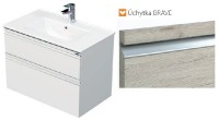 INTEDOOR BRAVE koupelnová skříňka s umyvadlem š. 810 mm, 2 zásuvky   BR 80 2Z