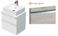 INTEDOOR BRAVE koupelnová skříňka s umyvadlem na desku š. 600 mm, 2 zásuvky   BR DESK 60 2Z
