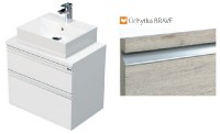 INTEDOOR BRAVE koupelnová skříňka s umyvadlem na desku š. 700 mm, 2 zásuvky   BR DESK 70 2Z