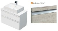 INTEDOOR BRAVE koupelnová skříňka s umyvadlem na desku š. 900 mm, 2 zásuvky   BR DESK 90 2Z