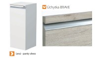 INTEDOOR BRAVE koupelnová skříňka nízká š. 350 mm, 1 dveře panty vlevo   BR SN 35 1D L