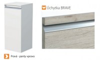 INTEDOOR BRAVE koupelnová skříňka nízká š. 350 mm, 1 dveře panty vpravo   BR SN 35 1D P