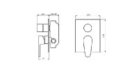 NOVASERVIS TITANIA SMART CHROM baterie sprchová podomítková, 2 vývody, chrom   98050R,0