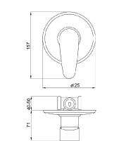 NOVASERVIS TITANIA SMART CHROM baterie sprchová podomítková, 1 vývod, chrom   98050,0