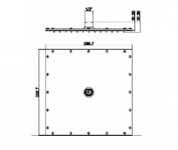 NOVASERVIS pevná sprcha kov, slim 300 x 300 mm, chrom   RUPV/246,0