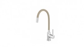 NOVASERVIS FERRO FLEXI baterie dřezová s elastickým ramenem, chrom/béžová   70710,0BE